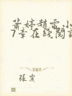 萧婷赵雷小说第7章在线阅读