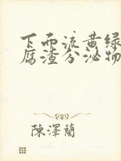 下面流黄绿色豆腐渣分泌物