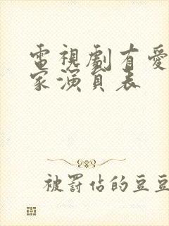 电视剧有爱才有家演员表封面