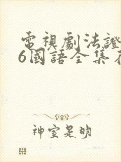 电视剧法证先锋6国语全集在线观看免费