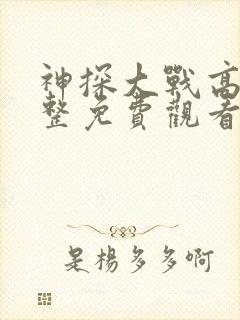 神探大战高清完整免费观看电影