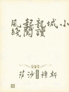 风起龙城小说在线阅读