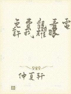 免费观看电视剧许我耀眼