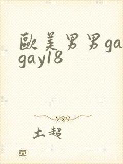 欧美男男gaygay18