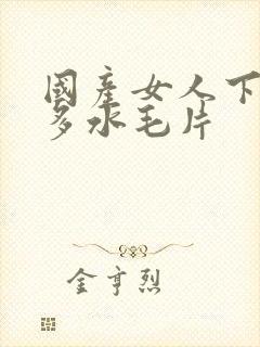 国产女人下面毛多水毛片封面