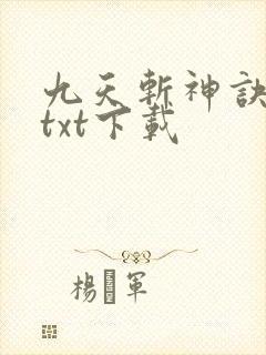 九天斩神诀林辰txt下载