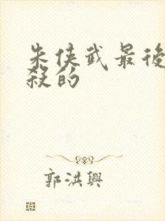 朱侠武最后被谁杀的封面