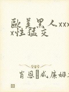 欧美黑人xxxx性猛交封面