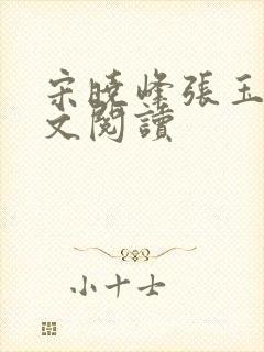 宋晓峰张玉萍全文阅读封面