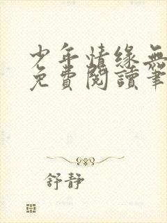 少年情缘无弹窗免费阅读笔趣阁封面