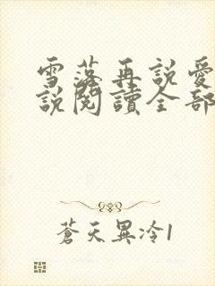 雪落再说爱你小说阅读全部封面