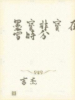 墨宝非宝 在暴雪时分