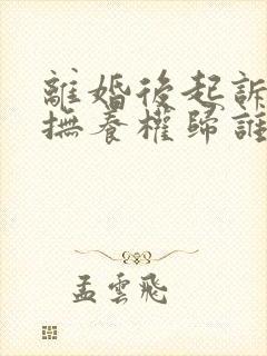 离婚后起诉孩子抚养权归谁