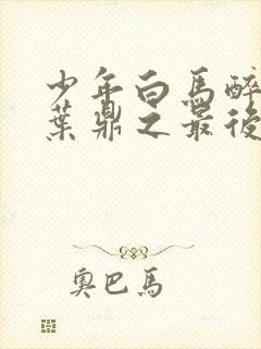 少年白马醉春风叶鼎之最后结局