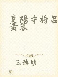 襄阳守将吕文德黄蓉封面