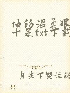 他的温柔眼仙气十足txt下载