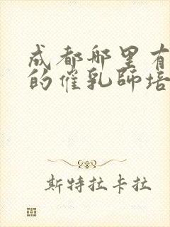 成都哪里有正规的催乳师培训