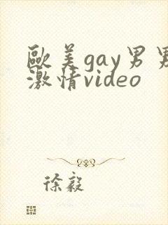 欧美gay男男激情video