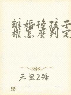 离婚后孩子抚养权怎么判定女方无稳定收入封面