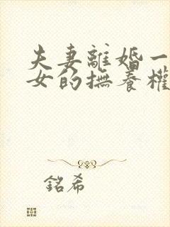 夫妻离婚一儿一女的抚养权怎么判定