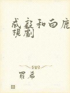 成毅和白鹿的电视剧