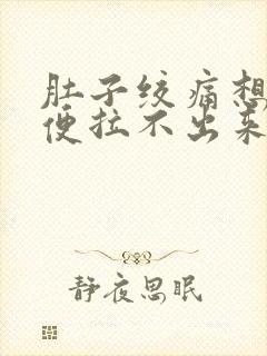 肚子绞痛想拉大便拉不出来封面