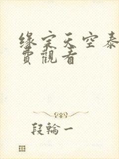 缘定天空泰剧免费观看