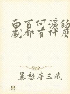 白百何演的电视剧都有什么