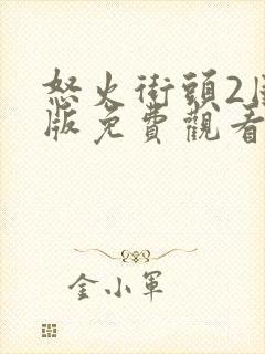 怒火街头2国语版免费观看电视剧