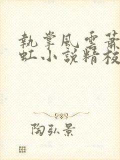 执掌风云萧峥陈虹小说精校版封面