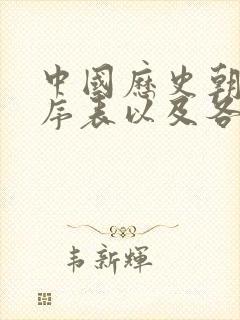 中国历史朝代顺序表以及各朝皇帝的顺序[1]