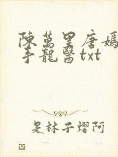 陈万里唐嫣然妙手龙医txt