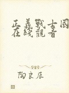 正义战士国语版在线观看