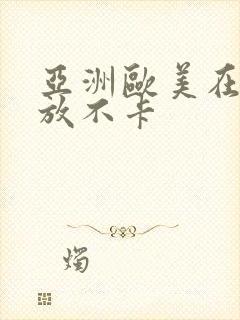 亚洲欧美在线播放不卡封面