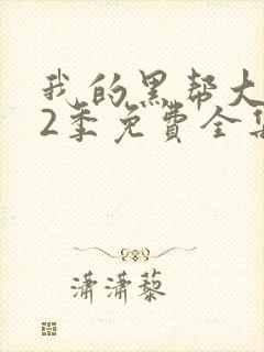 我的黑帮大佬第2季免费全集