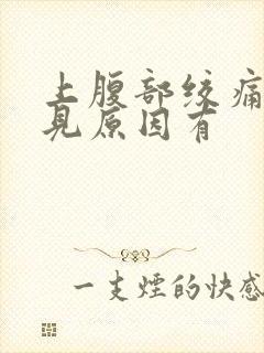 上腹部绞痛的常见原因有