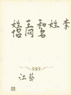 姓王和姓李的情侣网名