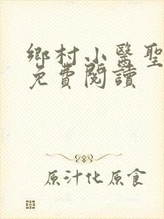 乡村小医圣全文免费阅读封面