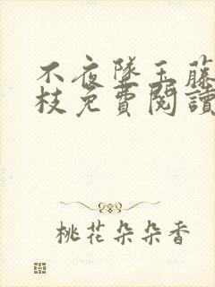 不夜坠玉藤萝为枝免费阅读笔趣阁封面