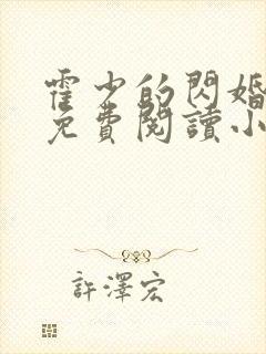 霍少的闪婚暖妻免费阅读小说