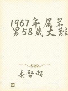 1967年属羊男58岁大难封面