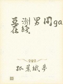 亚洲男同gay在线