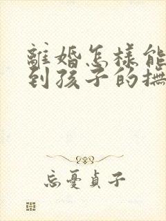 离婚怎样能争取到孩子的抚养权封面