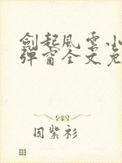 剑起风云小说无弹窗全文免费阅读