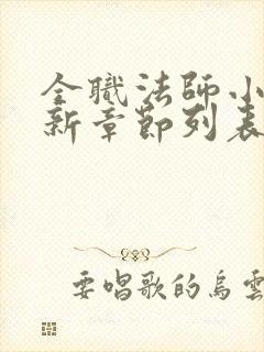 全职法师小说最新章节列表免费