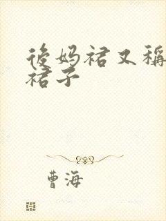 后妈裙又称什么裙子封面