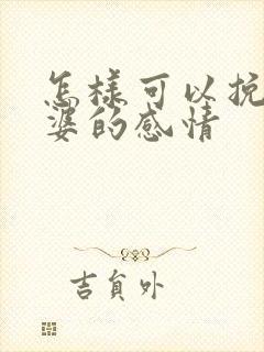 怎样可以挽回老婆的感情