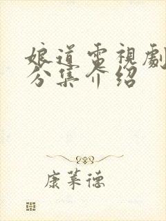 娘道电视剧剧情分集介绍封面