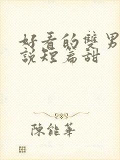 好看的双男主小说短篇甜