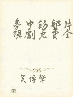 梦中的那片海电视剧免费全集